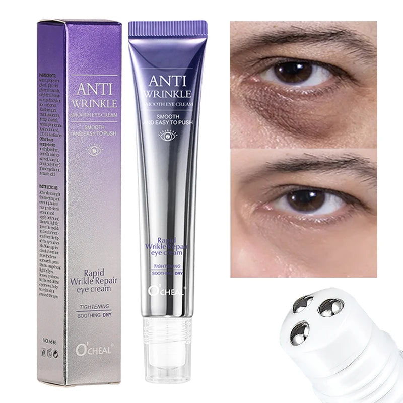 Creme Antirrugas para os Olhos O’CHEAL – Rolo Massageador Hidratante