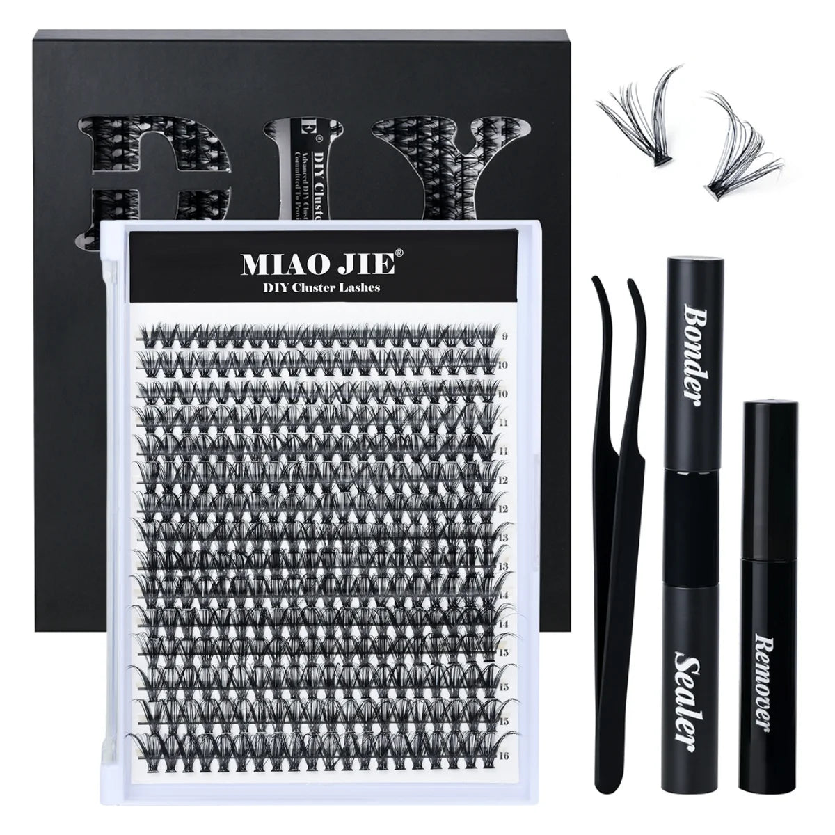 Kit DIY de Extensão de Cílios – 320 Peças com Aplicador e Cola 💖