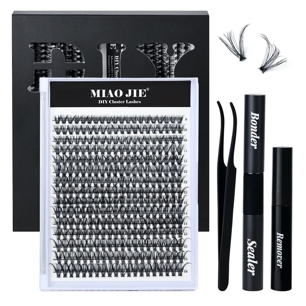 Kit DIY de Extensão de Cílios – 320 Peças com Aplicador e Cola 💖
