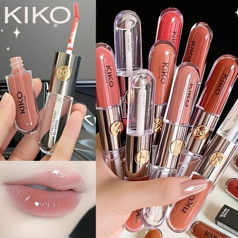 Batom 2 em 1 KIKO Milano – Base Colorida + Gloss Hidratante