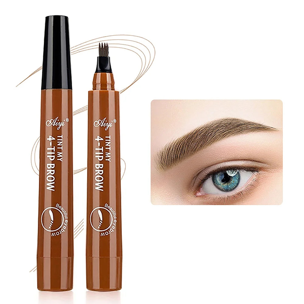 Caneta de Sobrancelha 4 Pontas – Microblading à Prova d’Água 💖