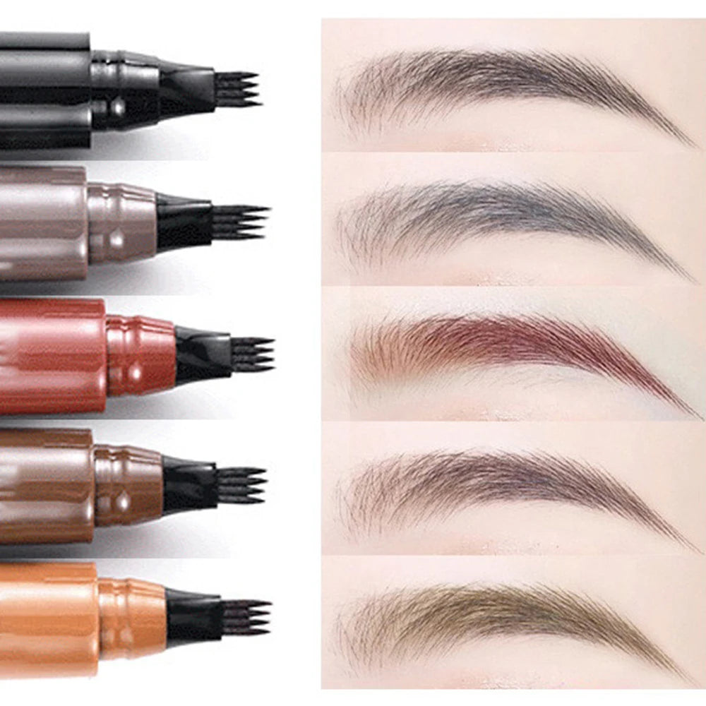 Caneta de Sobrancelha 4 Pontas – Microblading à Prova d’Água 💖