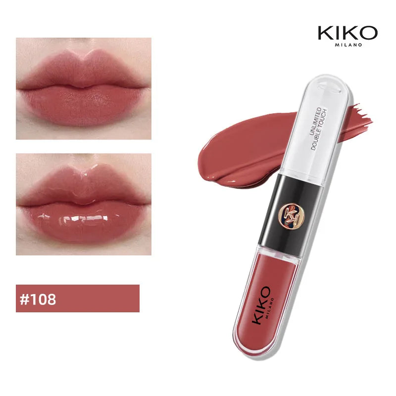 Batom 2 em 1 KIKO Milano – Base Colorida + Gloss Hidratante