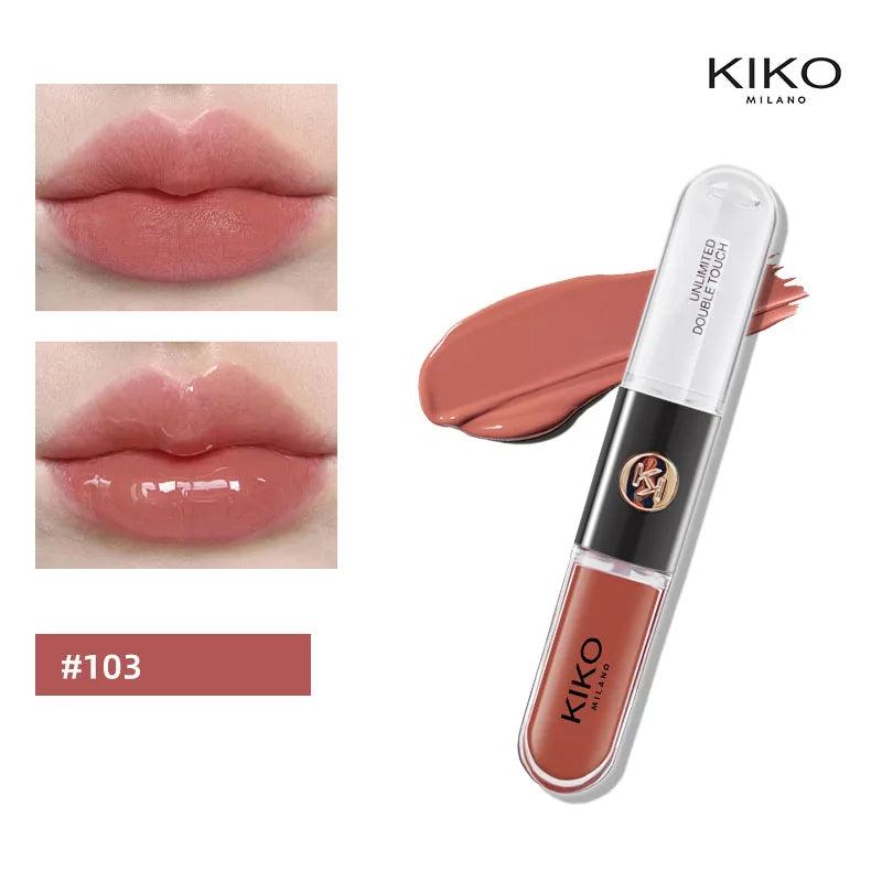 Batom 2 em 1 KIKO Milano – Base Colorida + Gloss Hidratante
