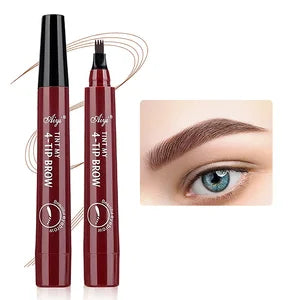 Caneta de Sobrancelha 4 Pontas – Microblading à Prova d’Água 💖