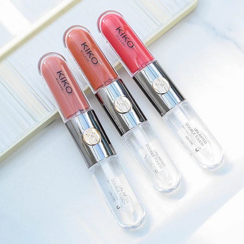 Batom 2 em 1 KIKO Milano – Base Colorida + Gloss Hidratante