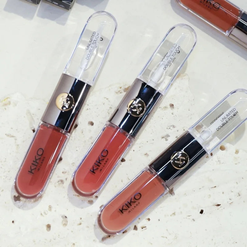 Batom 2 em 1 KIKO Milano – Base Colorida + Gloss Hidratante