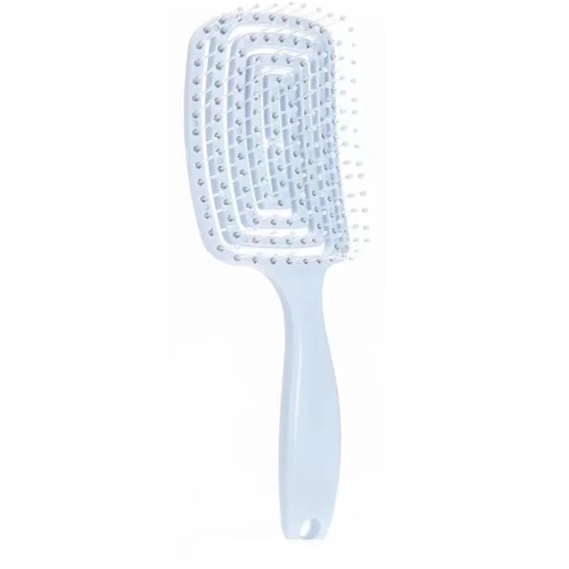 Escova de Cabelo Elástica & Anti-Quebra – Massagem Relaxante do Couro Cabeludo e Desembaraço Suave