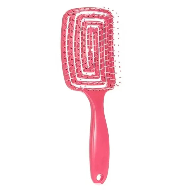 Escova de Cabelo Elástica & Anti-Quebra – Massagem Relaxante do Couro Cabeludo e Desembaraço Suave