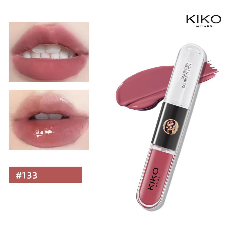 Batom 2 em 1 KIKO Milano – Base Colorida + Gloss Hidratante
