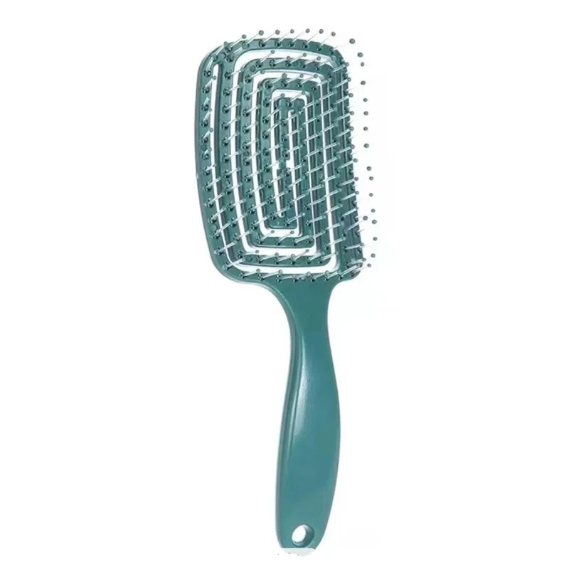 Escova de Cabelo Elástica & Anti-Quebra – Massagem Relaxante do Couro Cabeludo e Desembaraço Suave
